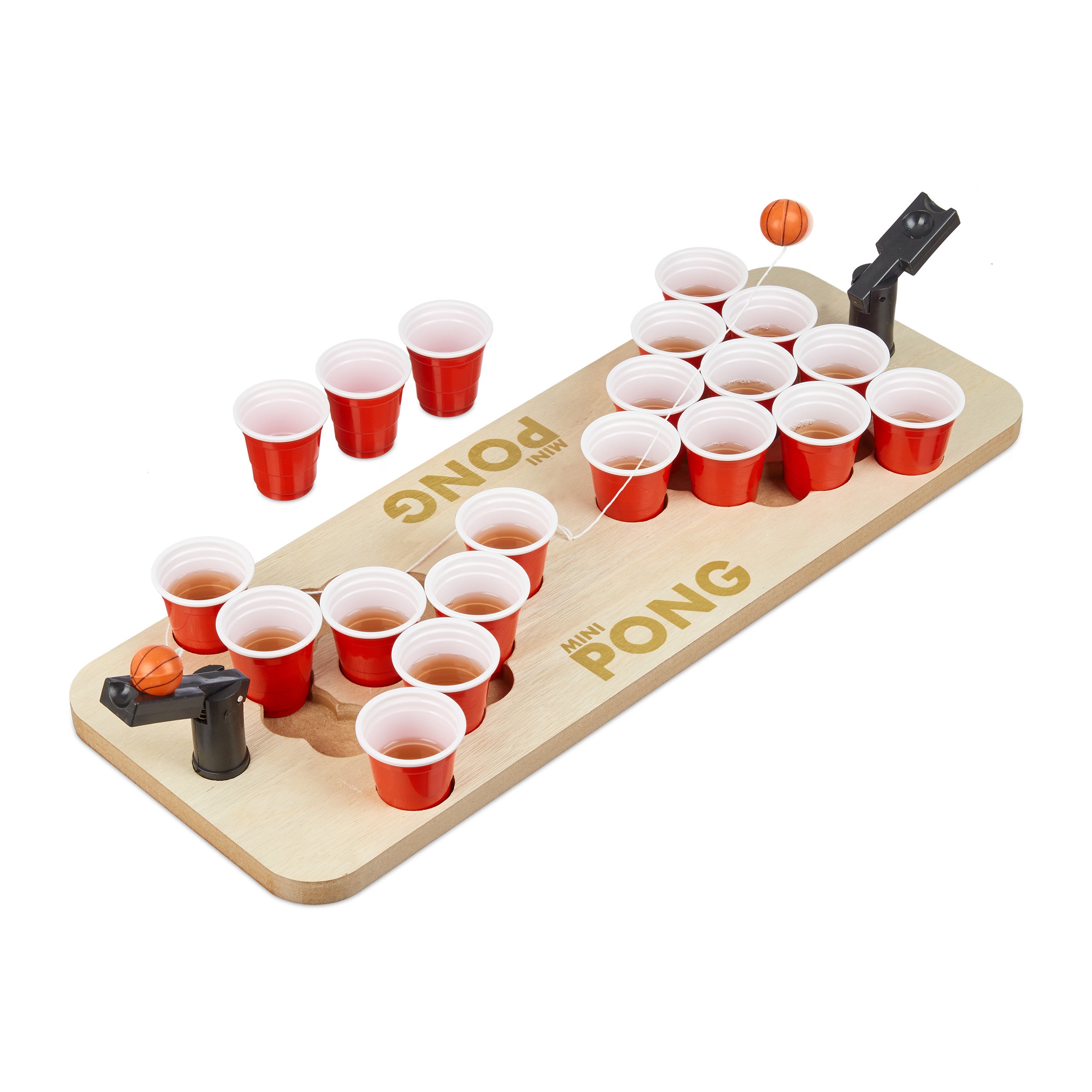 MINI Set BIRRA Pong Party Gioco Alcolico Bicchiere Rosso Giocattolo per adulti beerpong 20 TAZZE 2 palline 