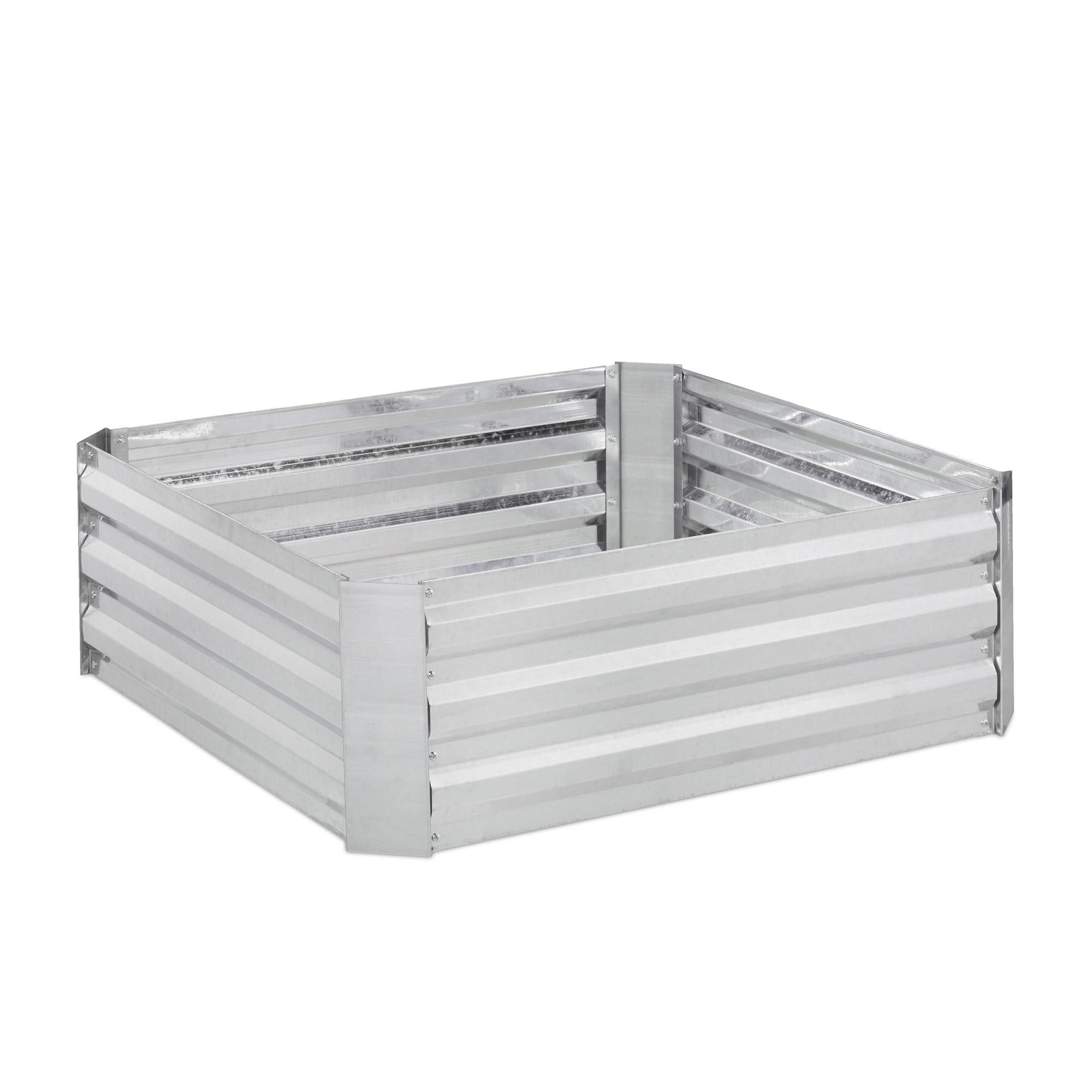 Tidyard Fioriera Rialzata In Acciaio - Vaso Rettangolare Per Giardino E Balcone - 332x40x36 Cm, Grigio, Resistente Agli Agenti Atmosferici - 2