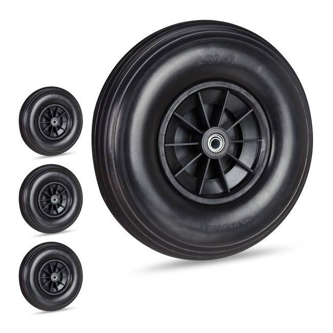 ECD Germany Ruota Carriola Pneumatica con ASSE Pneumatici con Cerchione in Acciaio 4.80/4.00-8 Diametro 390 mm Nero Ruota Ricambio Ruota Gonfiabile 2PR Ruota per Carriola Carico 200 kg ECD Germany Ruota Carriola Pneumatica con ASSE Pneumatici con Cerchione in Acciaio 4.80/4.00-8 Diametro 390 mm Nero Ruota Ricambio Ruota Gonfiabile 2PR Ruota per Carriola Carico 200 kg