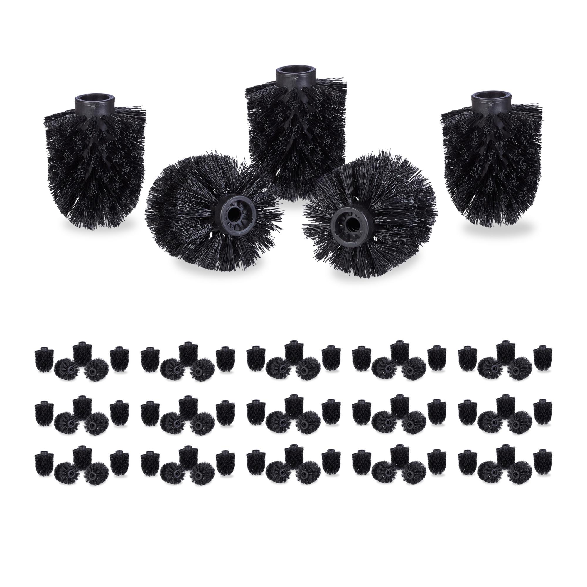 Testine Ricambio Per Scopino WC 6 Pezzi Nere: Diametro 8 Cm, Attacco Filettato 12 Mm, In Plastica - 4