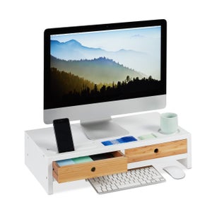 ALNETI Supporto da scrivania tipo SA – Rialzo scrivania in legno per laptop  – Scrivania con rialzo per monitor – Tavolo da appoggio – Supporto per