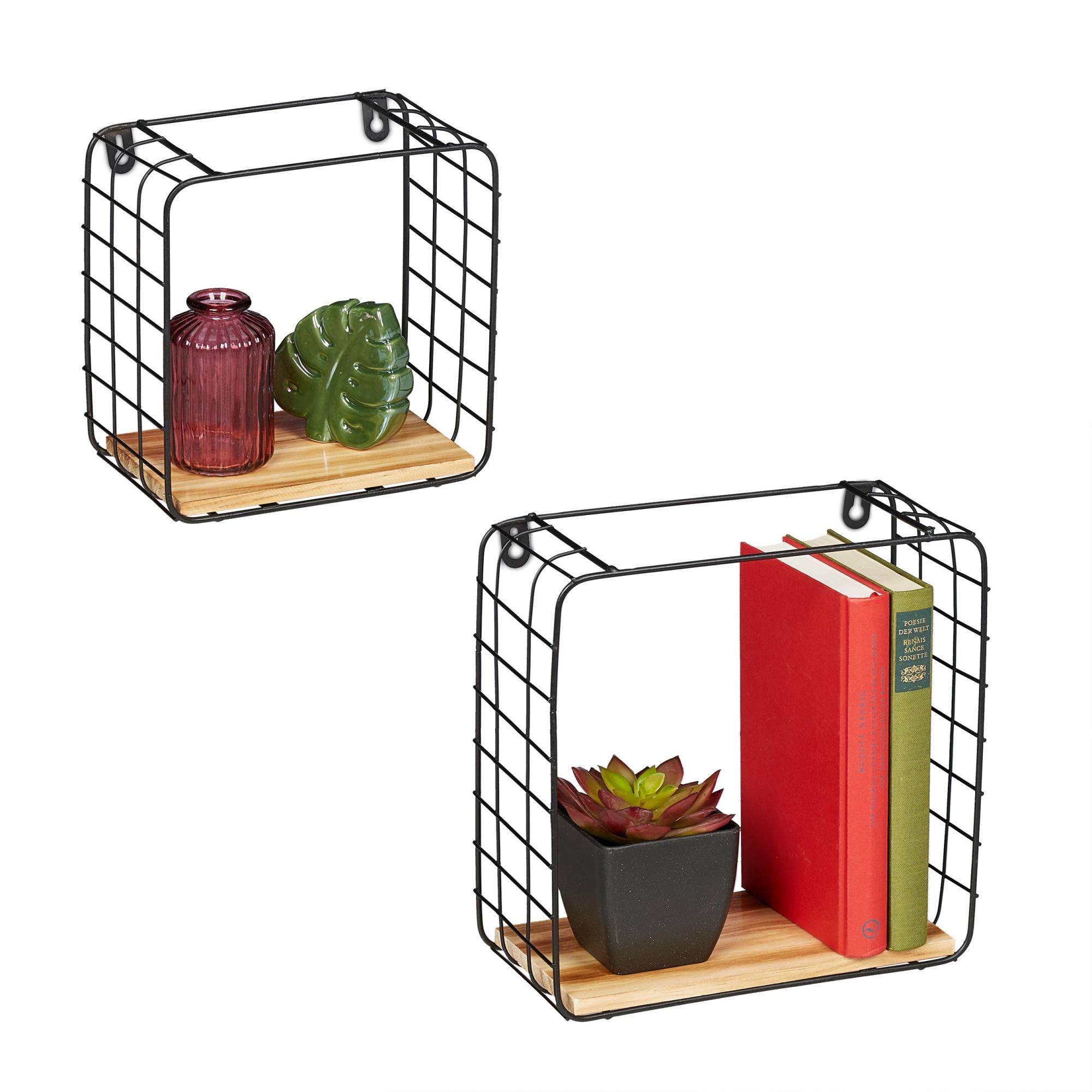 Mensole A Muro EUGAD 100cm Nero - Scaffali MDF Per Libri E Decorazioni