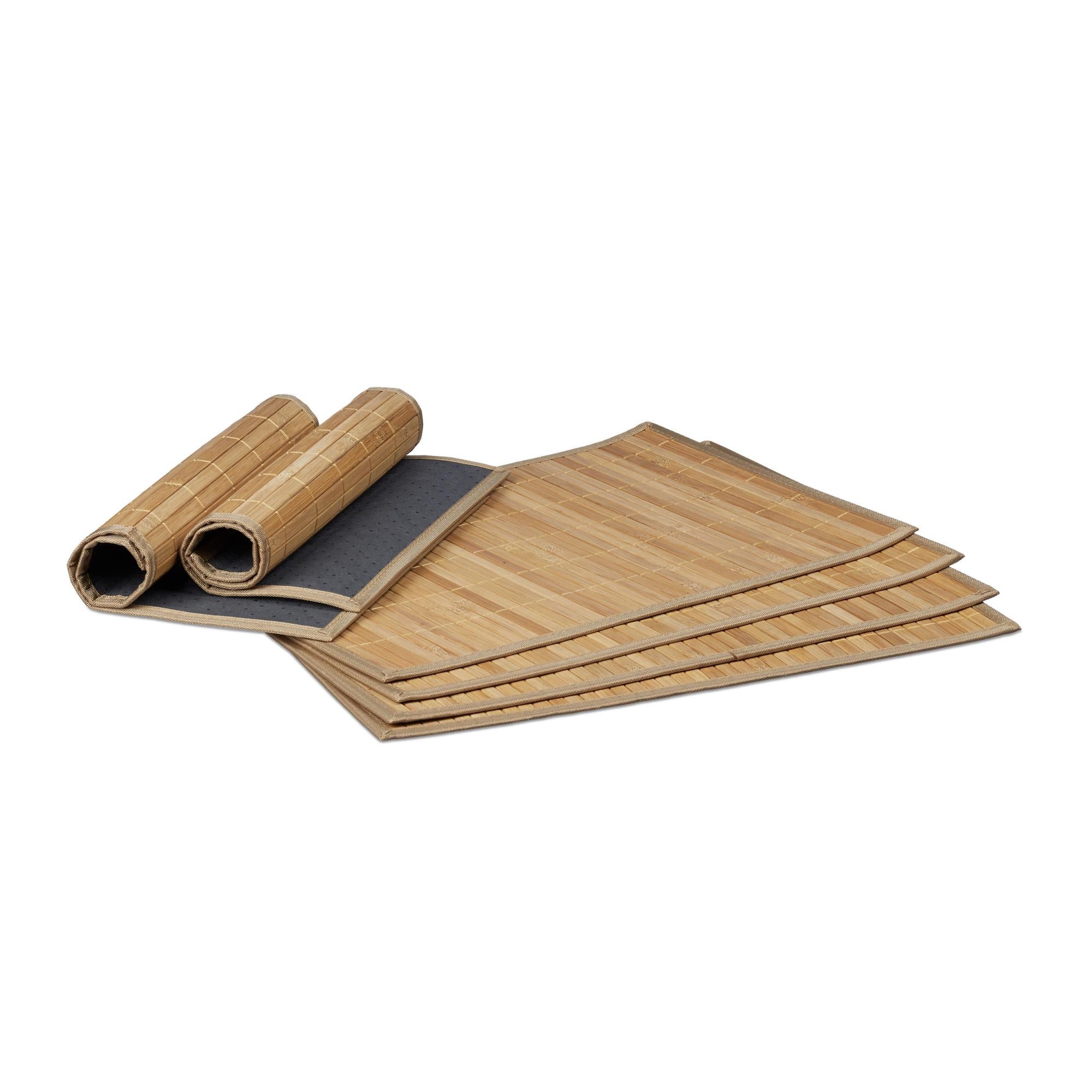 Set di 2 Tovagliette All'Americana di Legno di Bamboo Bambù 30 x 40 cm