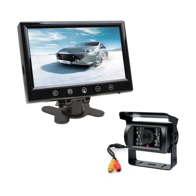 Kit Retromarcia Con Telecamera E Specchietto - 7 LED IR Per Auto Camper - Foto 4