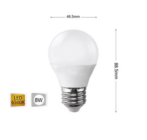 LAMPADINA LED 8W LAMPADINE A SFERA LUCE BIANCA E27 8 W G45 | Leroy Merlin