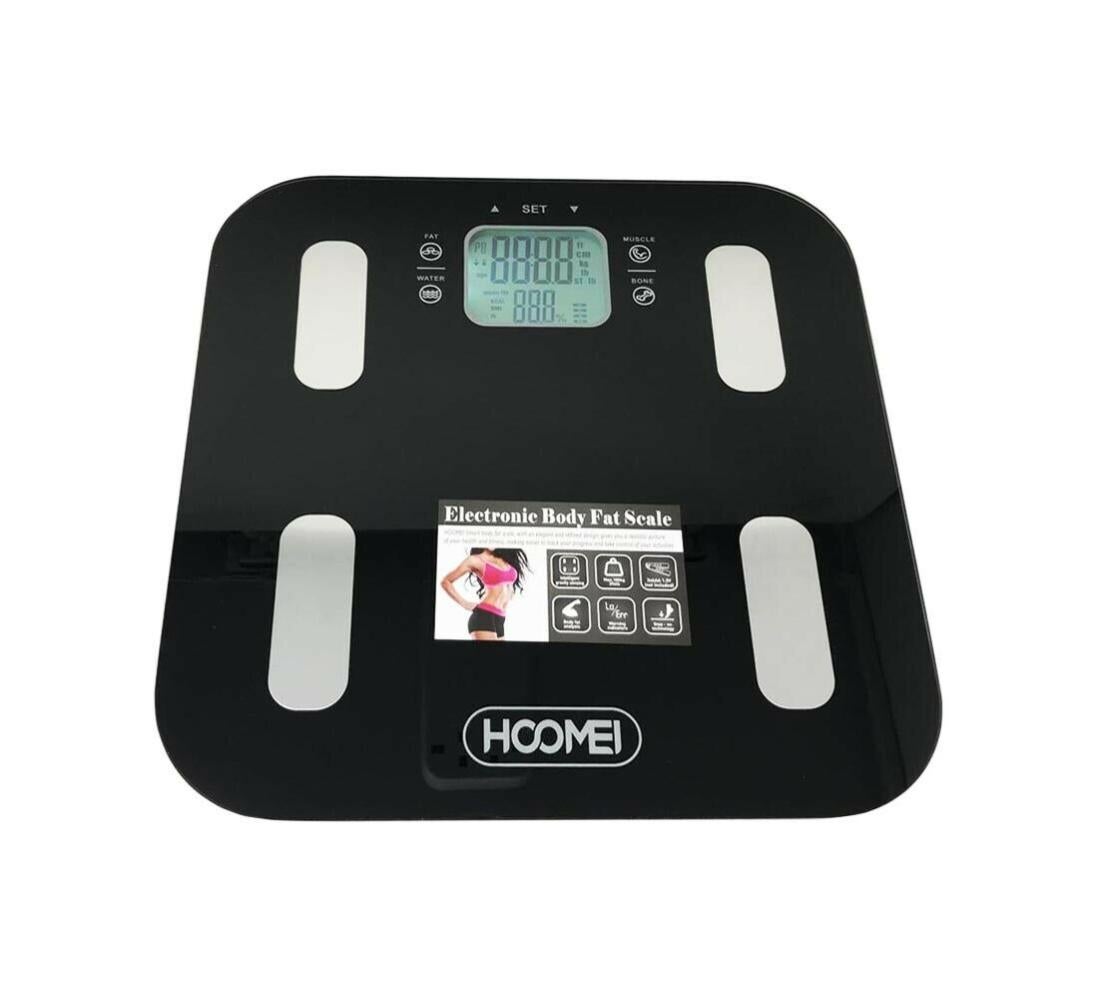 Monzana Bilancia Pesapersone Digitale 180kg Con Sensori DMS - Display LCD, Vetro Nero