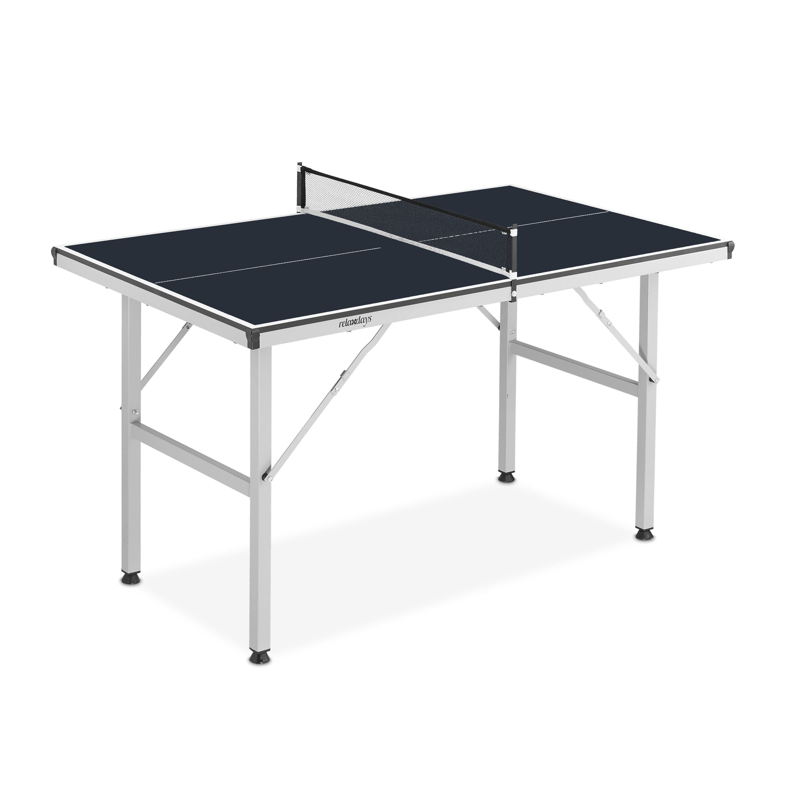 Relaxdays Kit pratique pour jouer au ping-pong, table pliable, avec filet,  72 x 75 x 125 cm, intérieur, noir