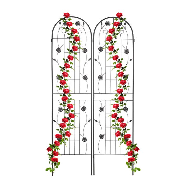 Relaxdays Supporti ad Obelisco per Rampicanti, Set da 2, HxD: 103 x 20 Relaxdays Supporti ad Obelisco per Rampicanti, Set da 2, HxD: 103 x 20