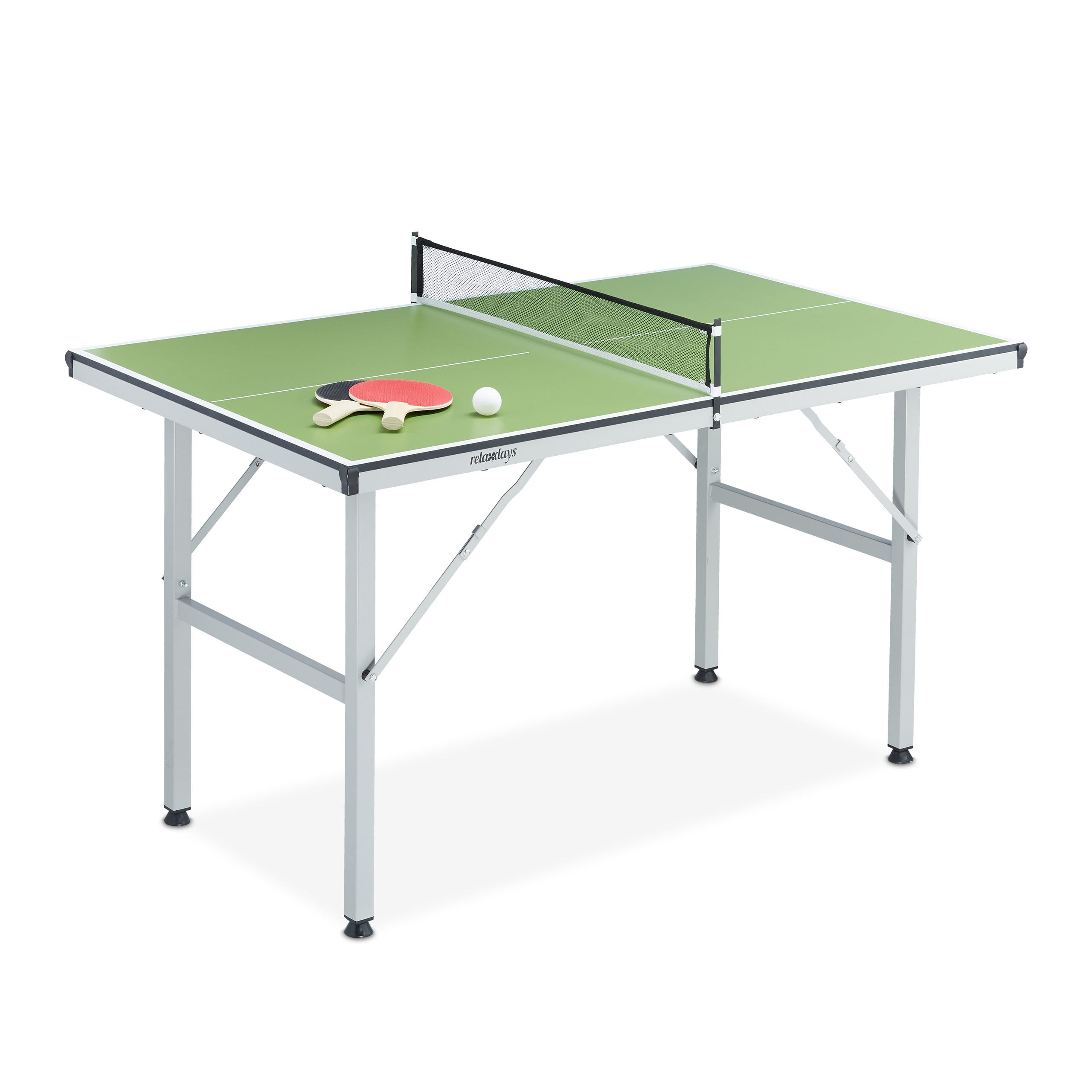 Relaxdays Filet de ping-pong pour table, hydrofuge, pinces métalliques,  extérieur, H x L x P : 15 x 174 x 2,5 cm, vert