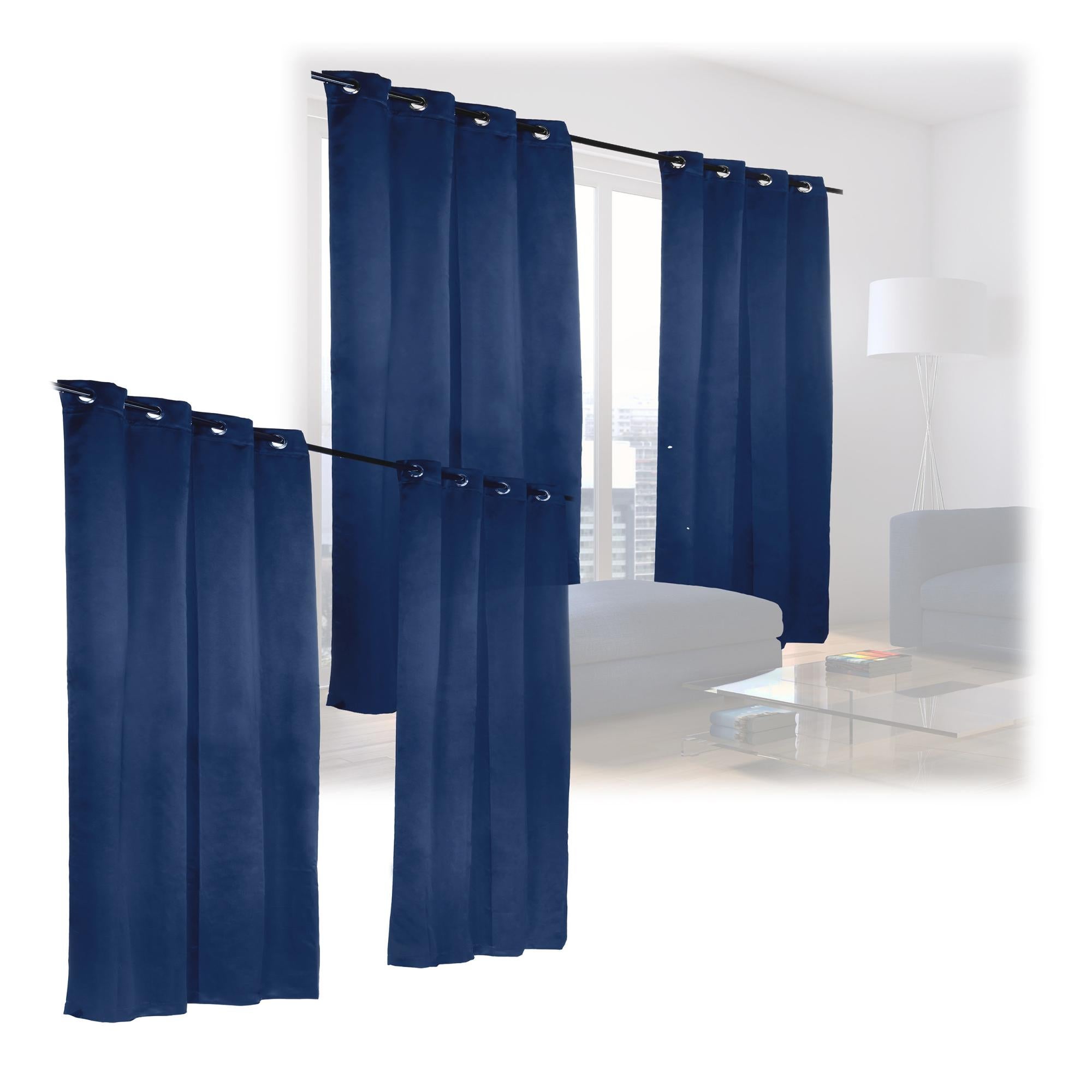 Tende Oscuranti Relaxdays, Doppio Set 245x135 Cm, Opache, Con Occhielli, Grigie Con Motivo Barocco, Per Camera Letto E Soggiorno