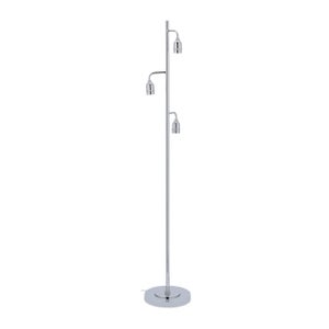 Piantana Salotto Tommy 5 Paralumi Tessuto Nero Oro H163 cm Trio Lighting