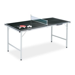 Relaxdays Copertura Tavolo da Ping-Pong, HLP 145x150x70 cm, Telo  Impermeabile Copri Tennistavolo, Cover in Plastica, Blu