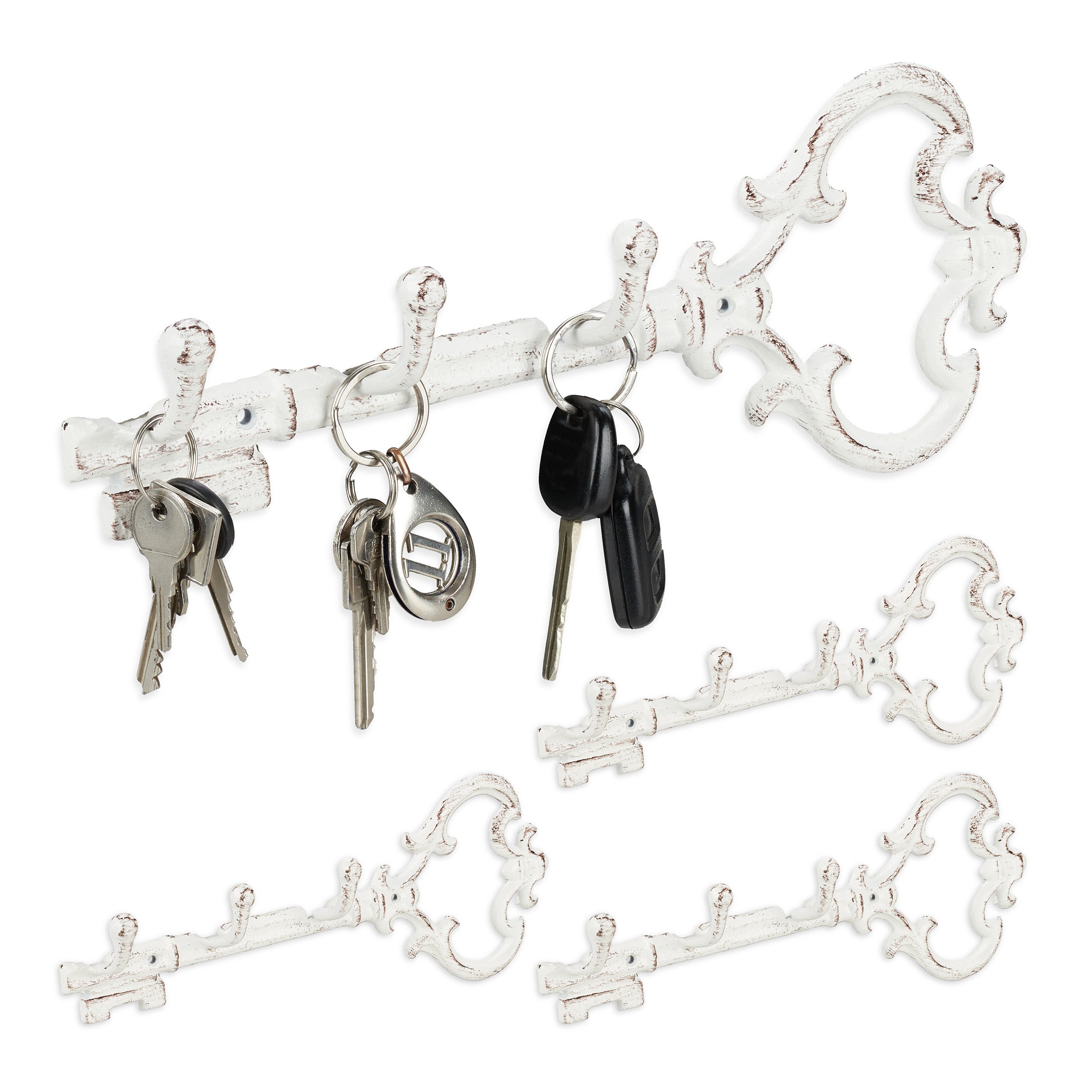 Panneau à clés vintage crochets à clés panneaux à crochets range-clés  noir-or