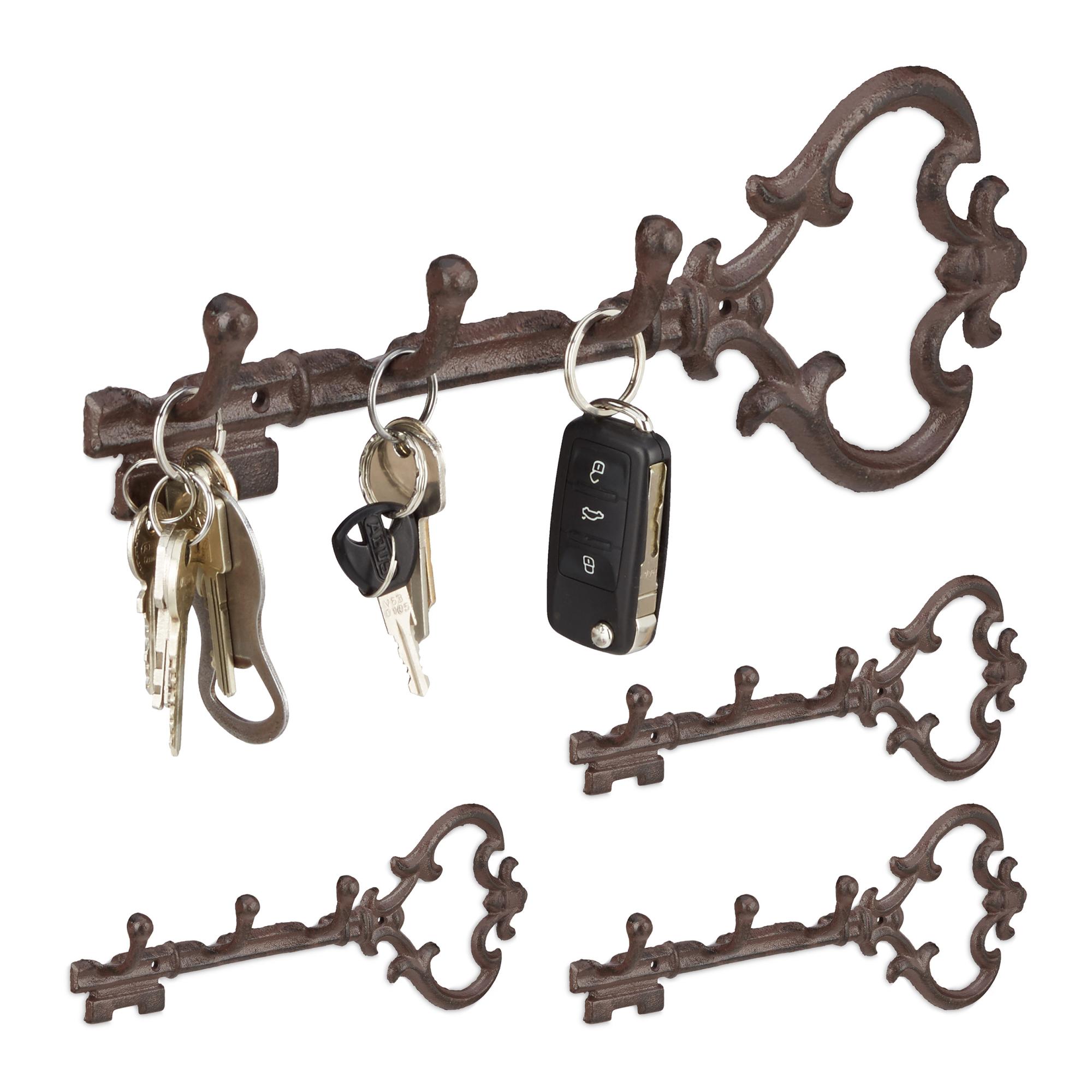 Balvi Patère Tête D'Ours Murale - Lot De 2 Porte-Manteaux Design Métal Gris