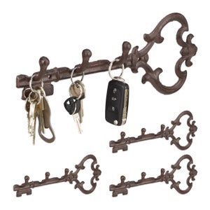 Panneau à clés vintage crochets à clés panneaux à crochets range-clés  noir-or