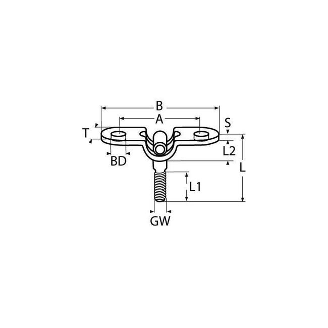 Tendeur inclinable inox câble de 3 à 6 mm - 4 mm - A2