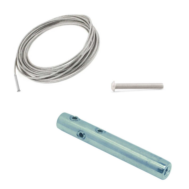 Kit 2m50 câble inox 4mm serti articulé + tendeur articulé inox