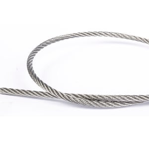 Cable Inox 3mm,50M/3mm Corde en Acier Inoxydable,Cable en Acier Revêtu avec  Serre-Câbles
