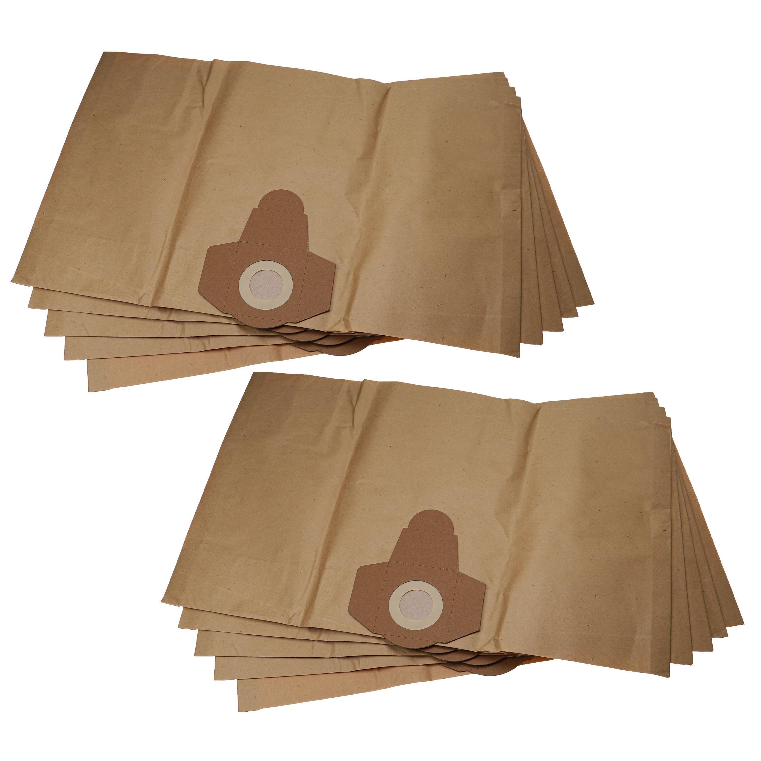 vhbw 10x sacs compatible avec Parkside (Lidl) PNTS 30/7 E, PNTS 30/8 E,  PNTS 35/5, PNZS 38 aspirateur - papier, marron - Sac aspirateur - Achat &  prix