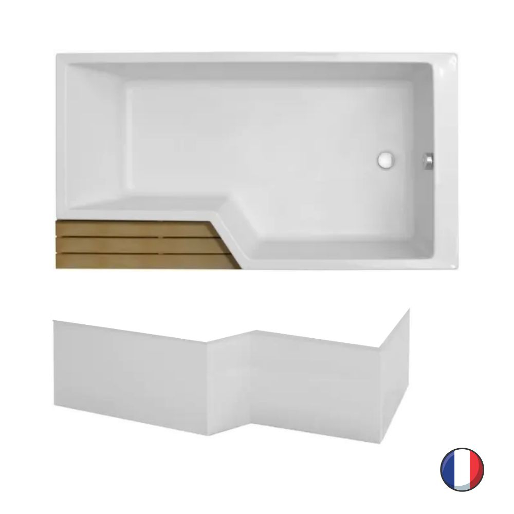 Baignoire bain douche JACOB DELAFON compacte Neo + tablier de baignoire