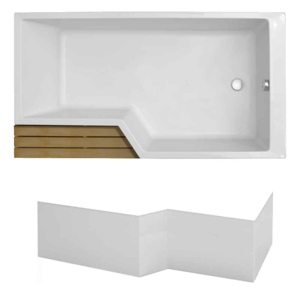 Baignoire bain douche JACOB DELAFON compacte Neo + tablier de baignoire 160 x 90 version