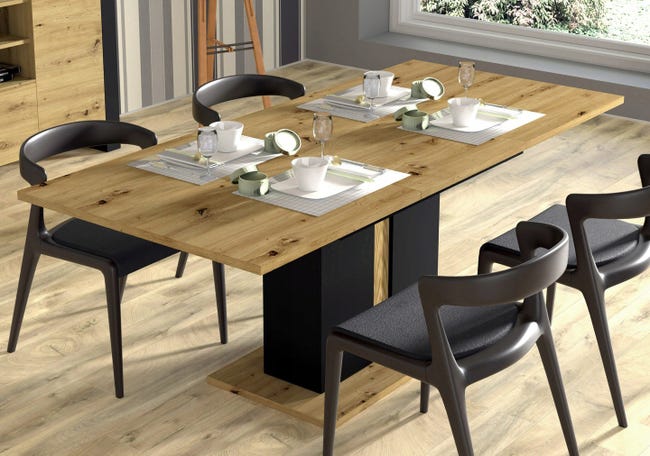 Table à manger Extensible 160(-200)x90cm moderne Salle à manger