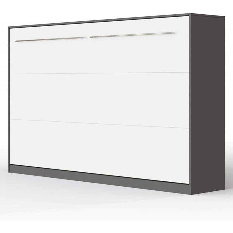 Armoire Lit escamotable 120x200cm Horizontal Supérieur Lit Rabattable Lit Mural MATELAS inclus