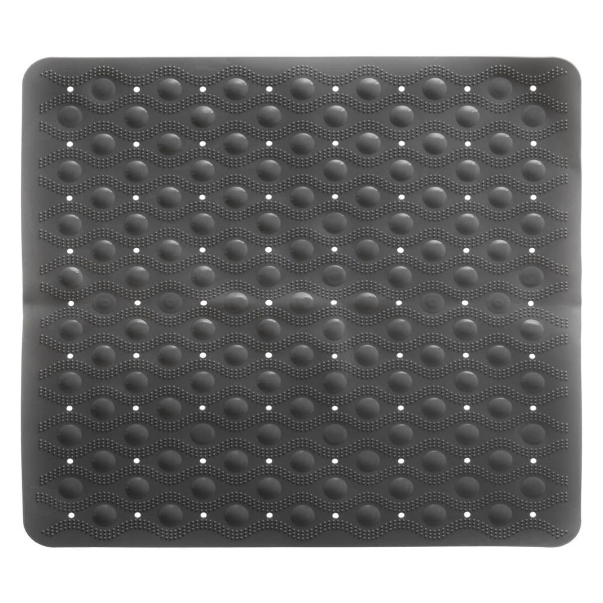 Kleine Wolke Stars Tappetino Doccia Antiscivolo 55x55 Cm - Schiuma PVC Con Ventose, Grigio Argento, Lavabile In Lavatrice