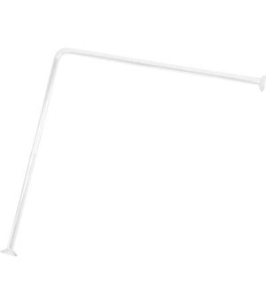 MSV Barre tringle pour rideau de douche d'angle à fixer 80x80x80cm Inox