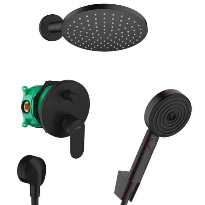 Soffione Doccia Hansgrohe Pulsify E 260 | 1 Getto PowderRain | Nichel Spazzolato | 24331821
