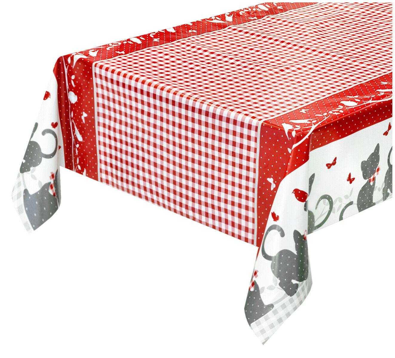 Tovaglia Antimacchia Bordata Tavolo Shabby Chic Cotone Plastificato Interno Esterno 135x230 Cm 87285757