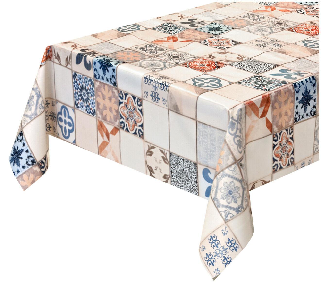 Tissu Plastifié Rayé - 3 M X 1.50 M - Coton Mélangé - Multicolore - Pour Nappe, Rideau, Coussin, Déco Bateau/jardin