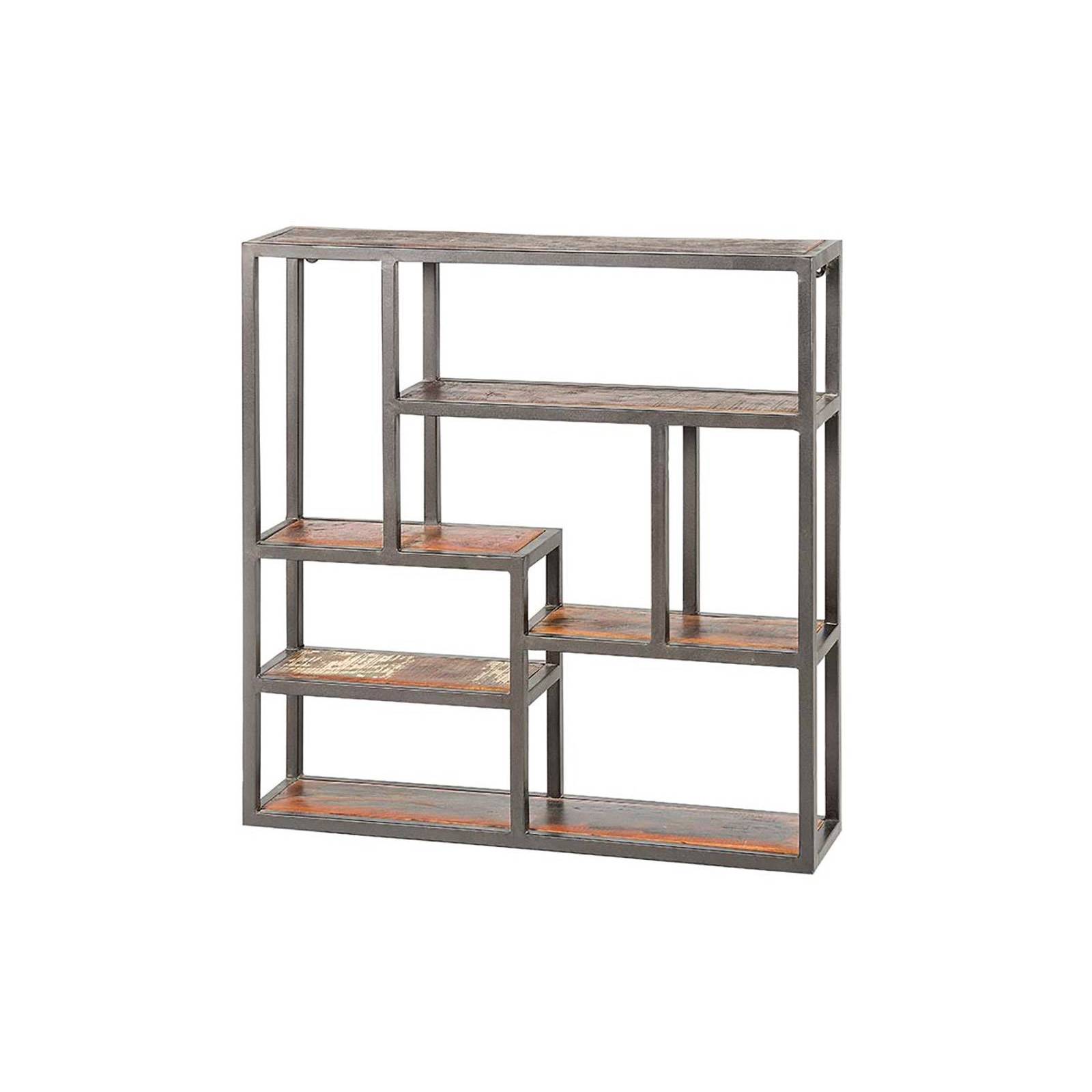 Etagere murale bois et metal noir Zozza | Leroy Merlin