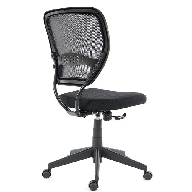 Decoshop26 - Chaise de bureau sans roulettes pivotante style