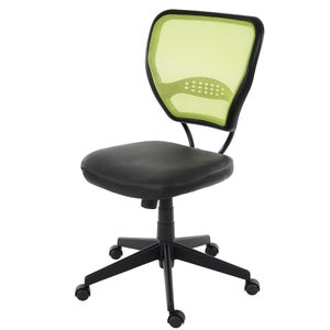 Chaise de bureau pivotante sans accoudoirs revêtement en maille  tissu/textile bordeaux BUR04114