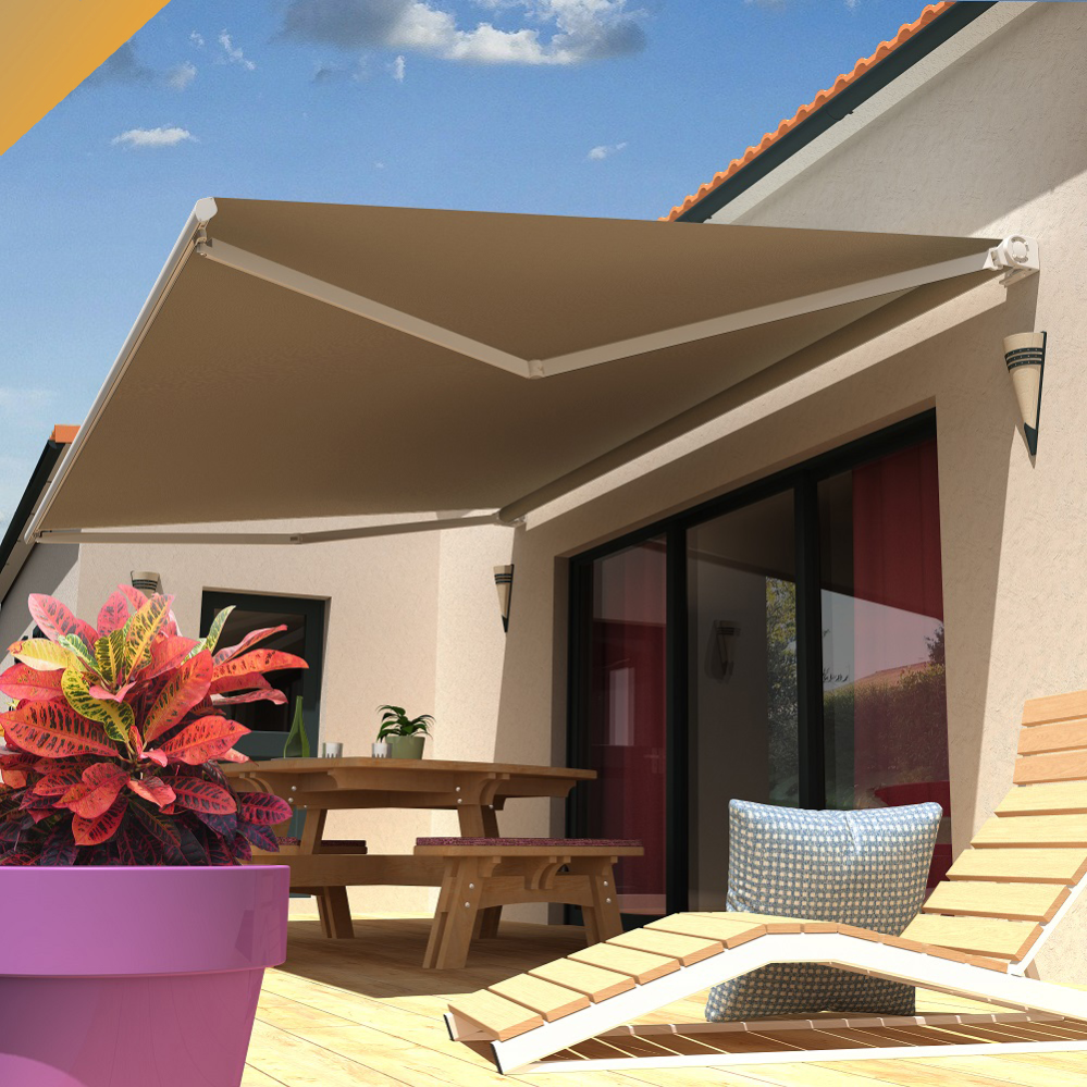 Store banne loggia RUBY 4,00x3,00 M (Motorisé Secours à