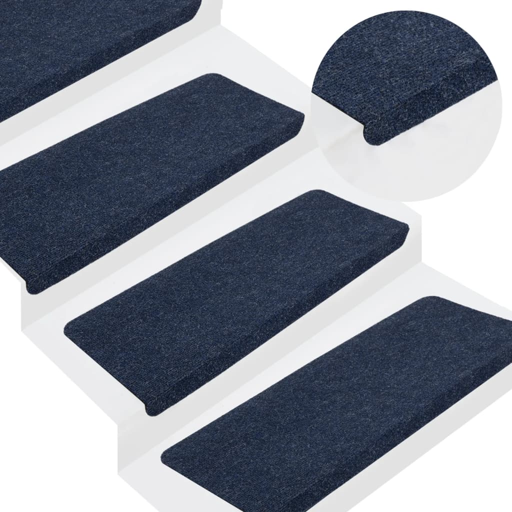 Tapis D Escalier Auto Adh Sifs Pcs X X Cm Bleu Vidaxl Leroy Merlin