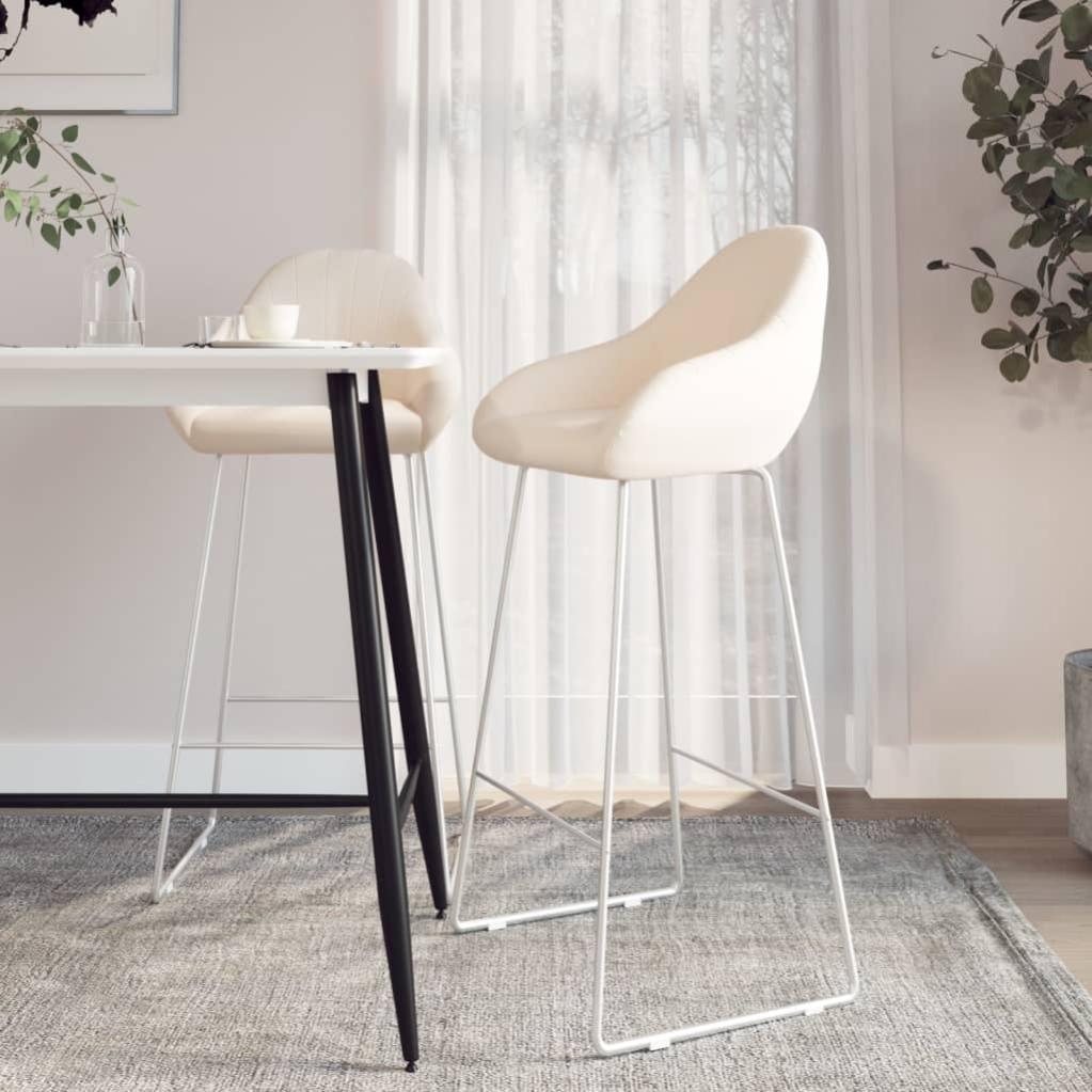 VIDAXL - Sgabelli Da Bar 2 Pz Blu In Velluto - ePRICE