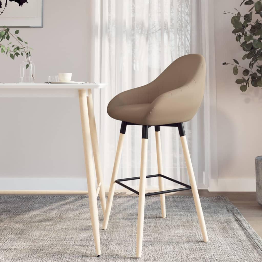 Sgabello Da Bar CLP Milet Regolabile Con Schienale E Seduta Imbottita – Altezza 60-81cm, Struttura Oro
