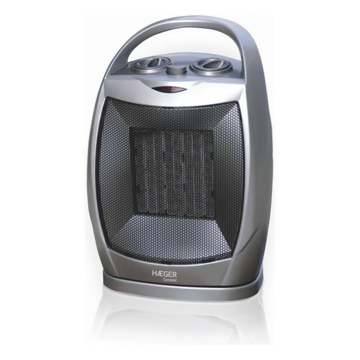 Stufa Elettrica A Ceramica PTC 1500W Con Fiamme 3D - Riscaldatore Portatile Con Timer 8H, ECO, Protezione Antiribaltamento, Per Ufficio E Camera (Nero) - 3