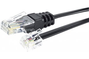 QILIVE Câble ADSL RJ11 Mâle / JR11 Mâle - 10 M - Blanc pas cher