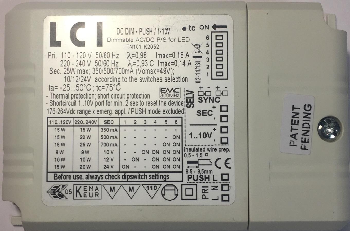 Lci Dc Dimpush / 110v 25w Convertisseur Led Dimmable Leroy Merlin