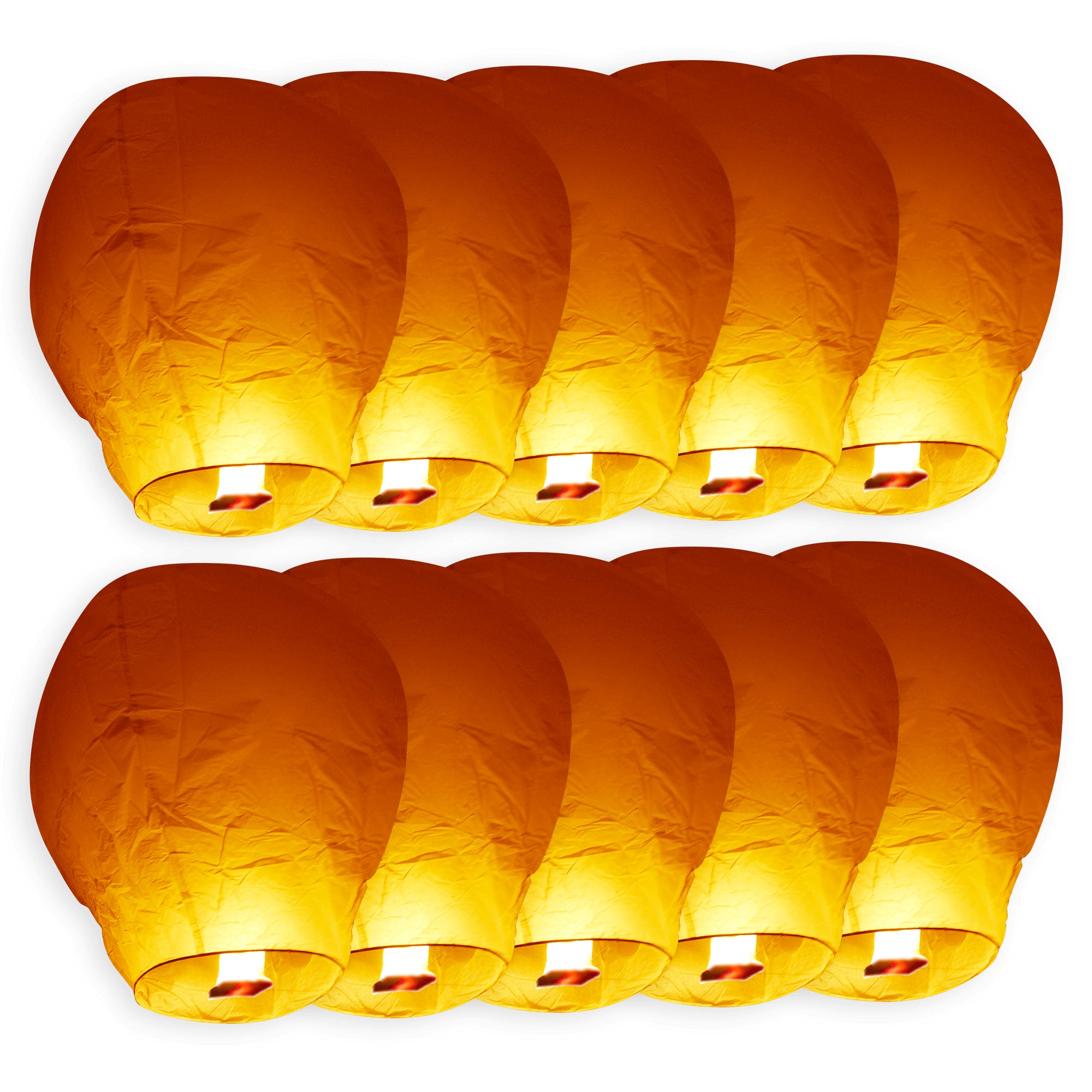 Lanterne Volante Balloon Orange x10