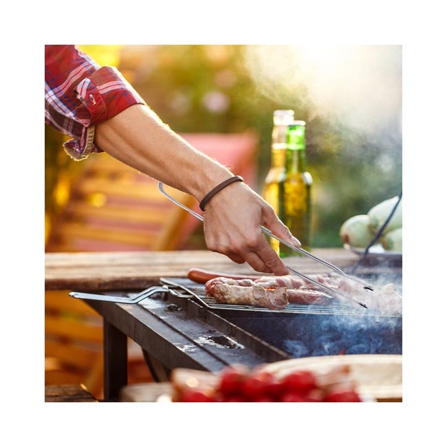 Pince barbecue à roulette | ustensile de cuisine extérieure et intérieure |  Pince BBQ à retourner Durandal Selection