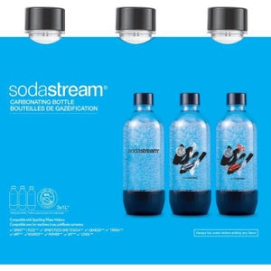 SodaStream ART Machine à Eau Pétillante avec Levier de Gazeification, Pack  1 Bouteille 1L Compatible Lave-Vaisselle + 1 Recharge de Gaz 60L à Clipser