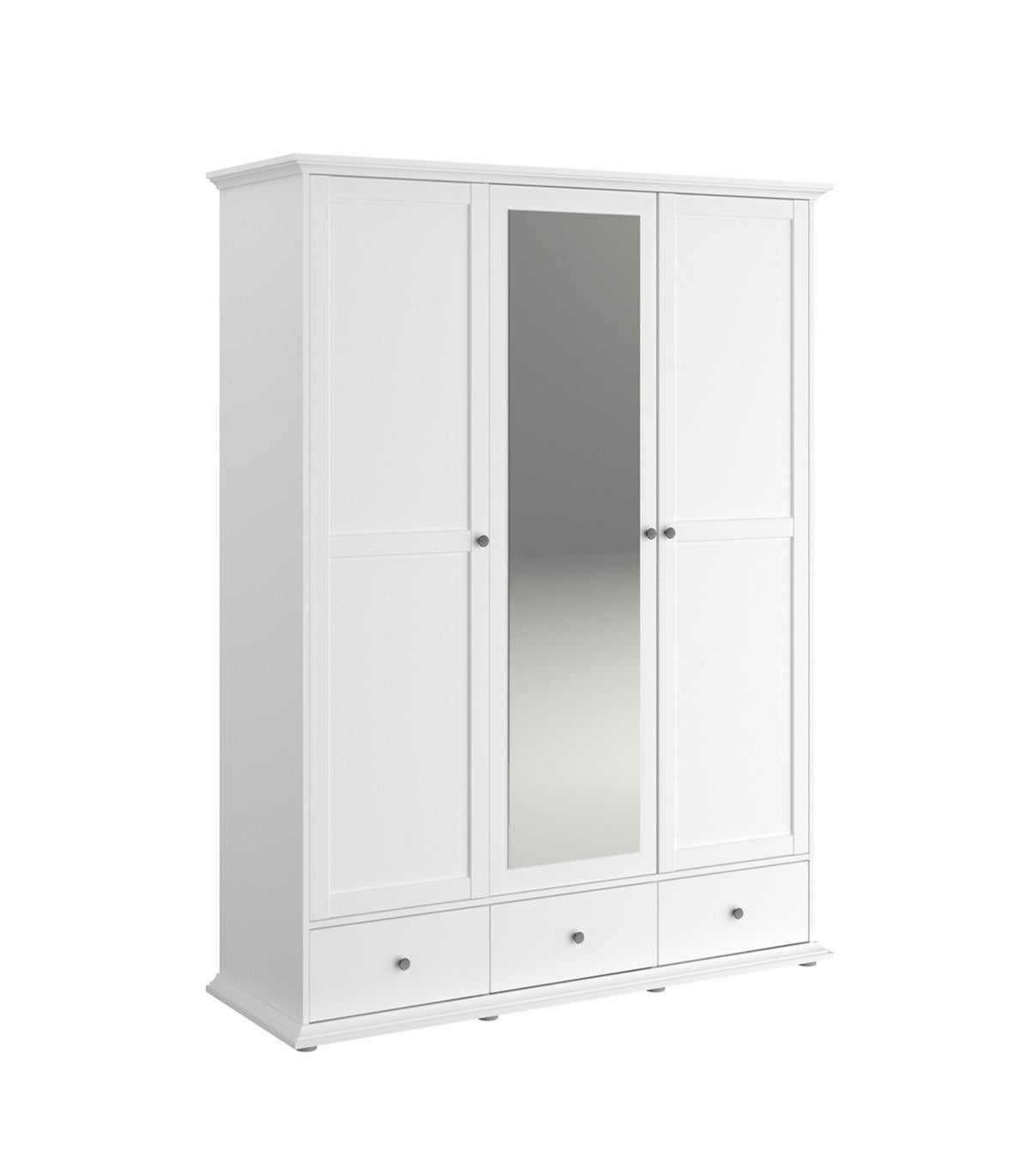 Armoire avec Miroir 3 portes 3 tiroirs L152 cm Margaux Leroy Merlin