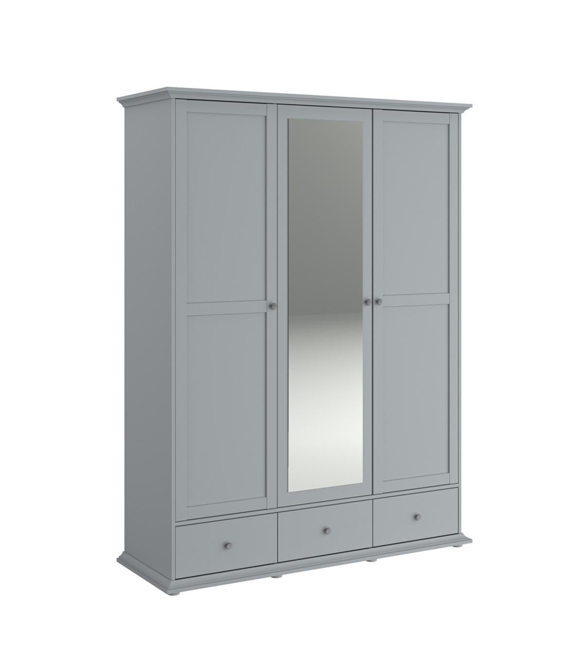 Armoire avec Miroir 3 portes 3 tiroirs L152 cm Margaux Leroy Merlin