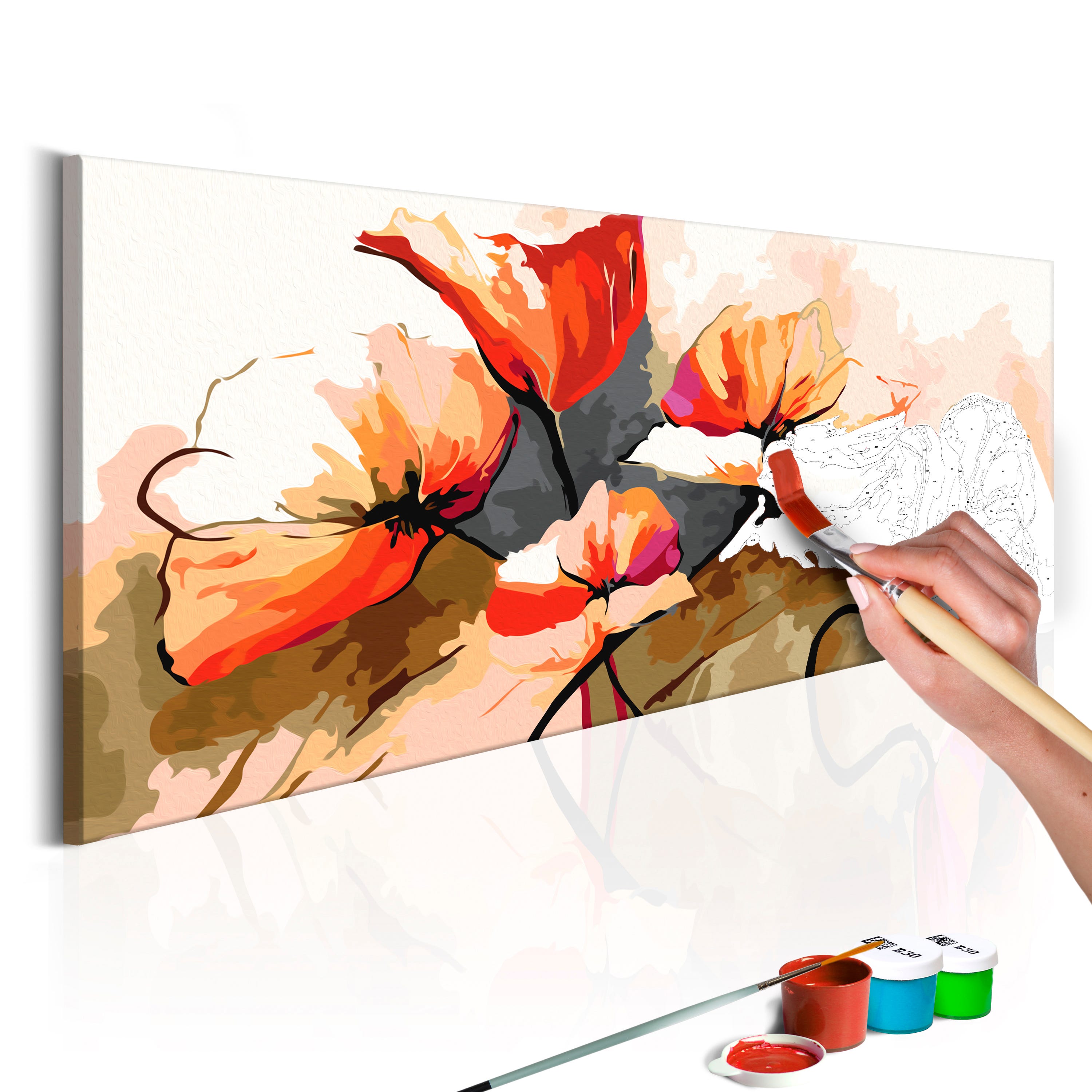 Impression sur Toile Effet 3D Fleurs Arbre Magnolia Moderne 100x75 cm XXL  Tableau Décoration Murale Intissée pour Salon Chambre pret a accroche