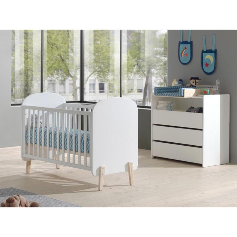 Paris Prix Pack Lit Bebe Commode Plan A Langer Kiddy Blanc Leroy Merlin