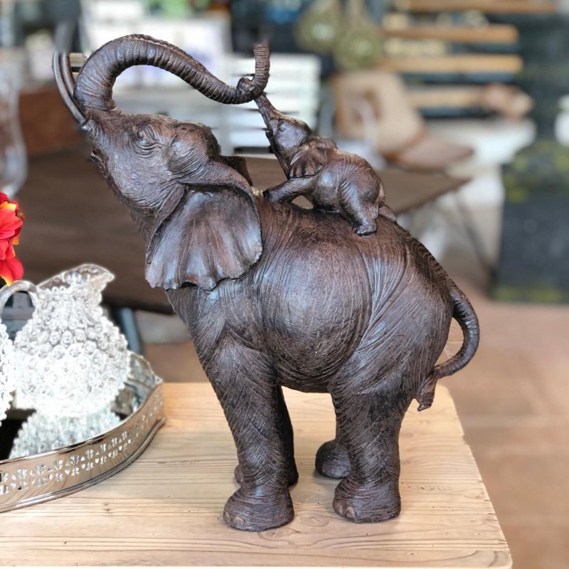 Statue déco éléphant bébé 35x14x39cm Leroy Merlin